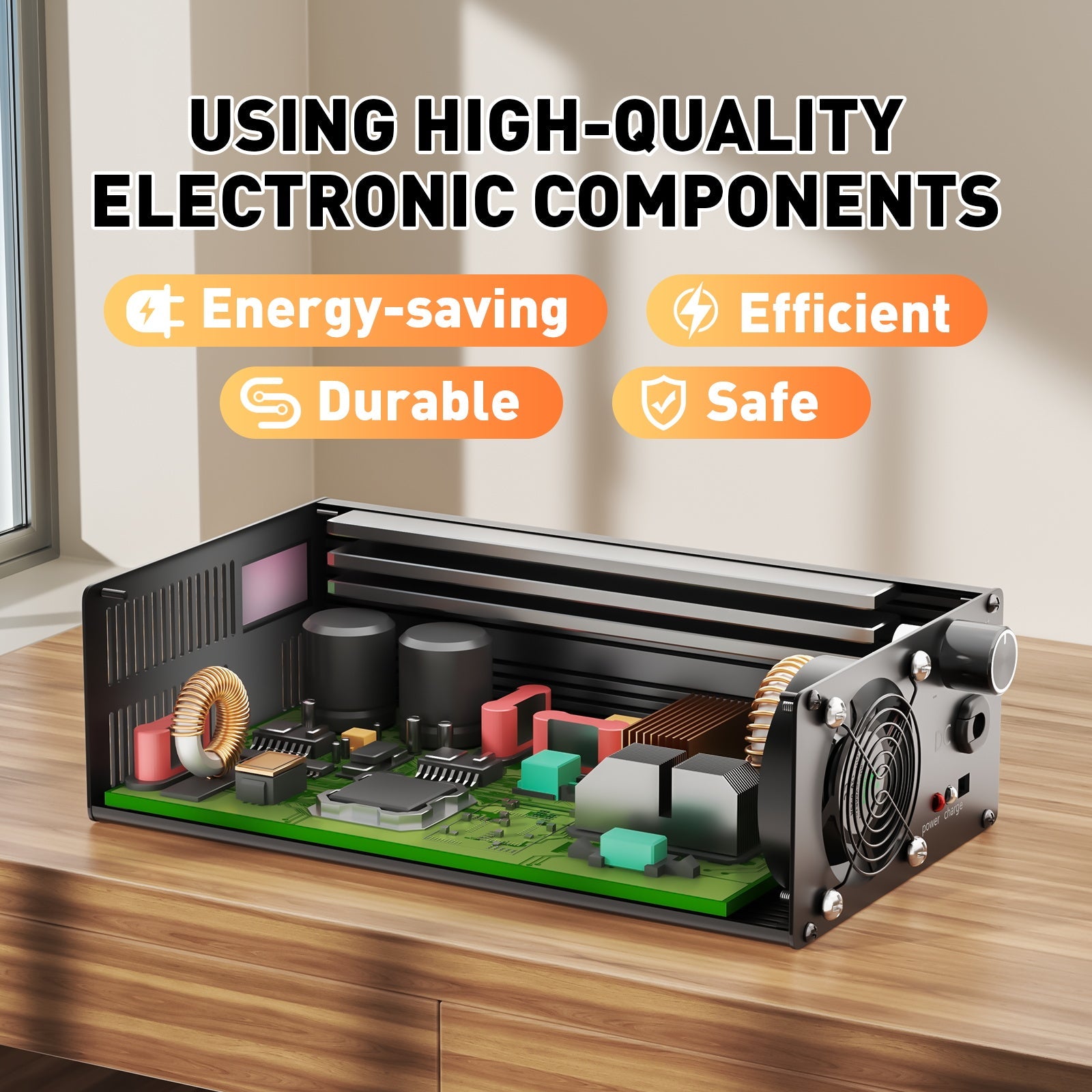 Suraziki 58,4V 1-15A justerbar strøm litium LiFePO4 batterioplader til 16S 51,2V (48V) LiFePO4-batteri, køleventilator, aluminiumslegeringshus, LCD-skærm